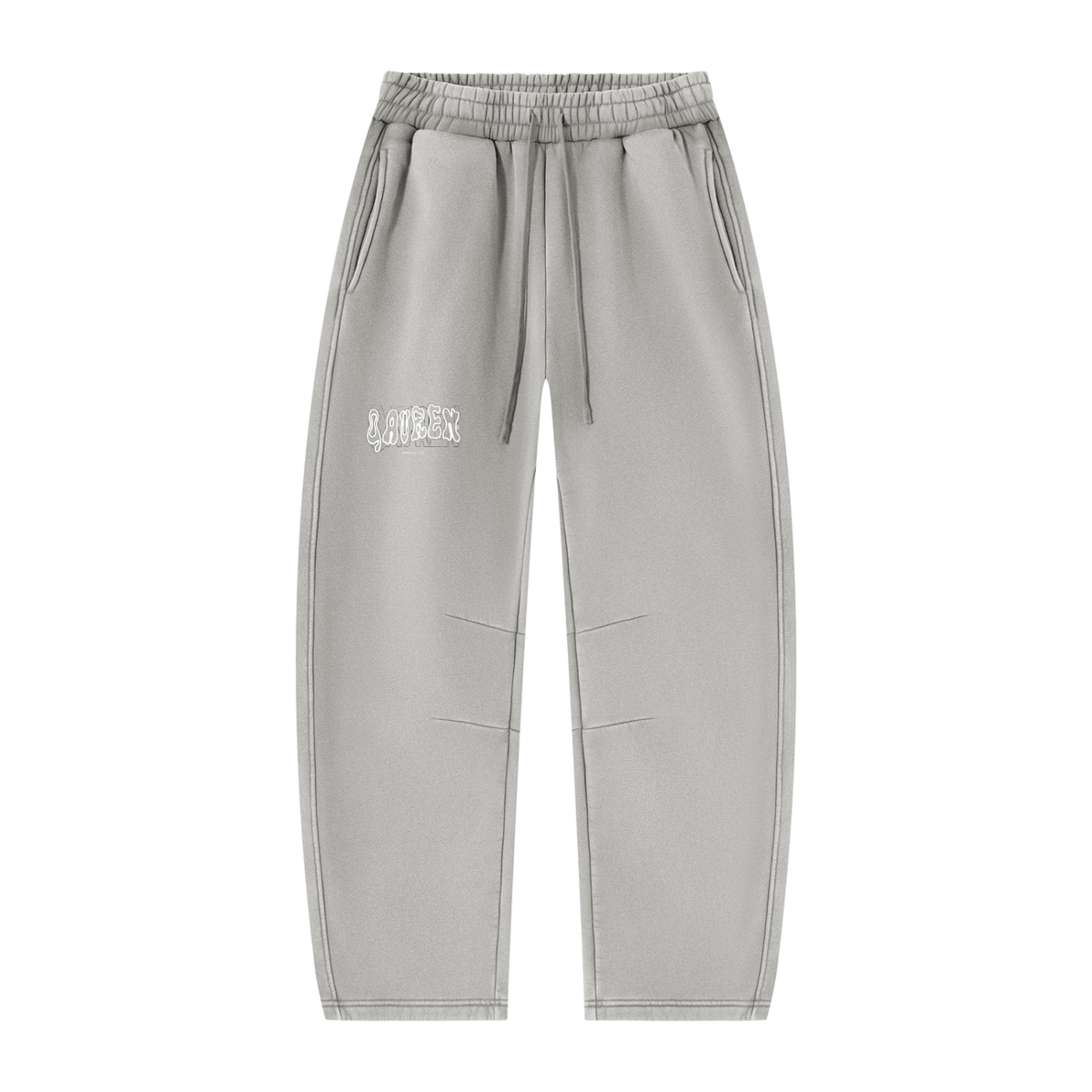 Unisex Vintage Wash Barrel Leg Fleece Sweatpants
