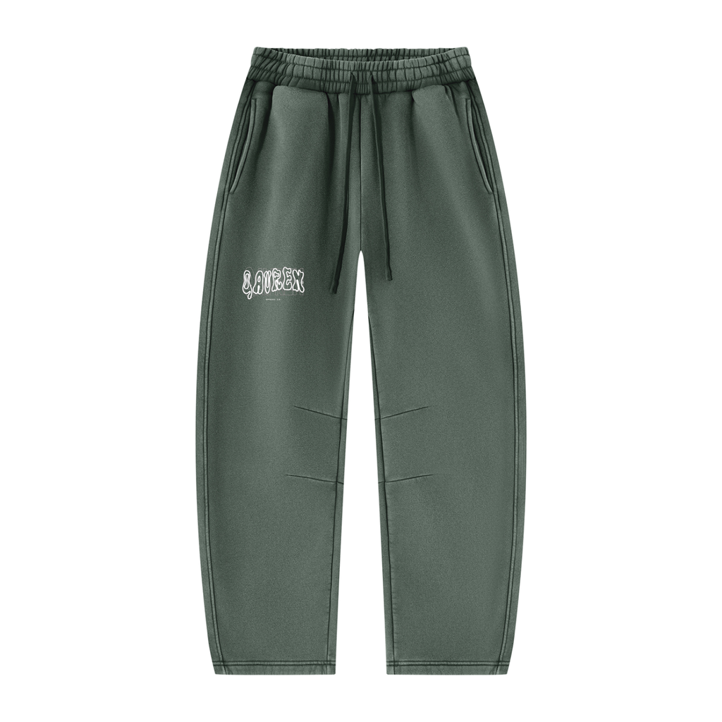 Unisex Vintage Wash Barrel Leg Fleece Sweatpants