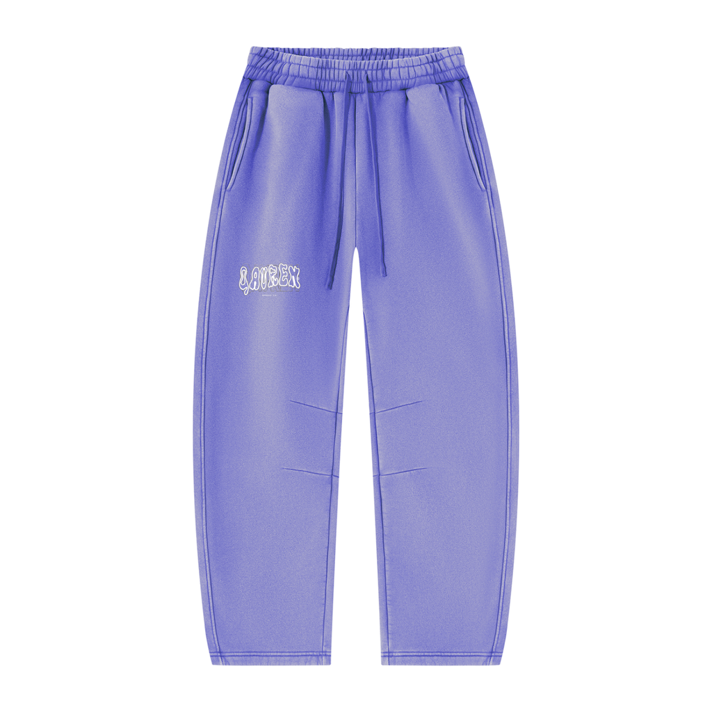 Unisex Vintage Wash Barrel Leg Fleece Sweatpants