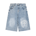 QAVREN Wide Leg Denim jorts