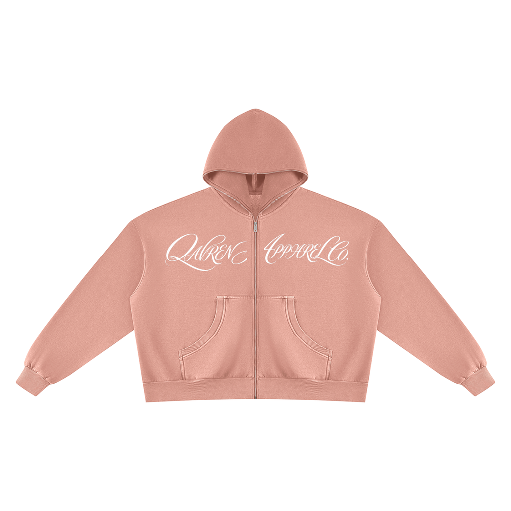 QAVREN zip up hoodie