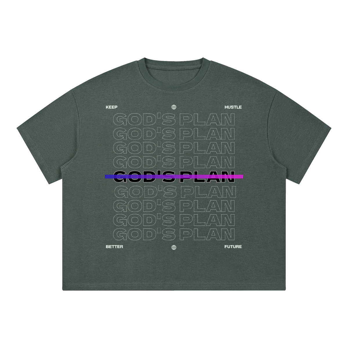 QAVREN Waffle Boxy T-Shirt