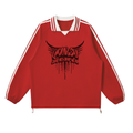 QAVREN Lapel Collar Sweatshirt