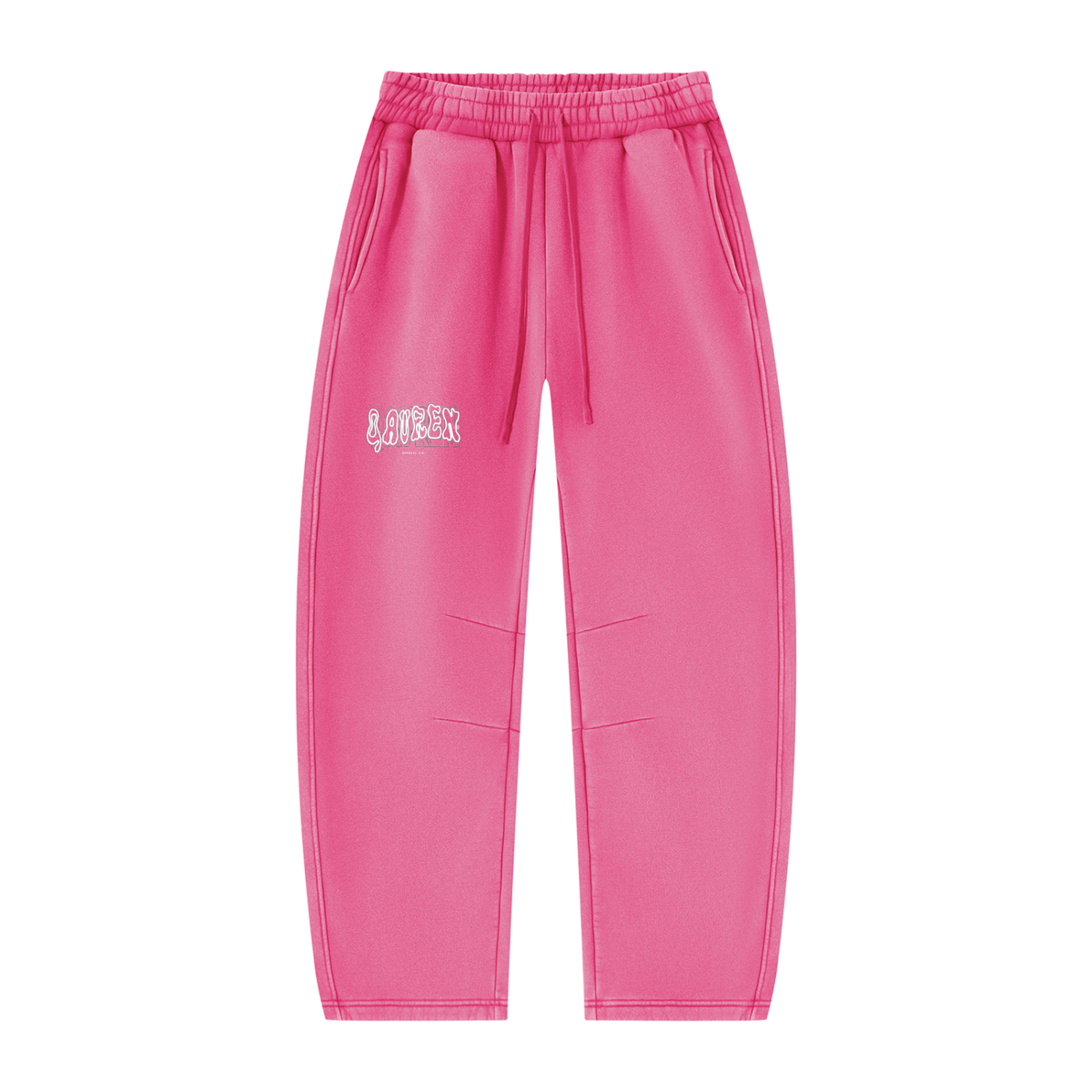 Unisex Vintage Wash Barrel Leg Fleece Sweatpants
