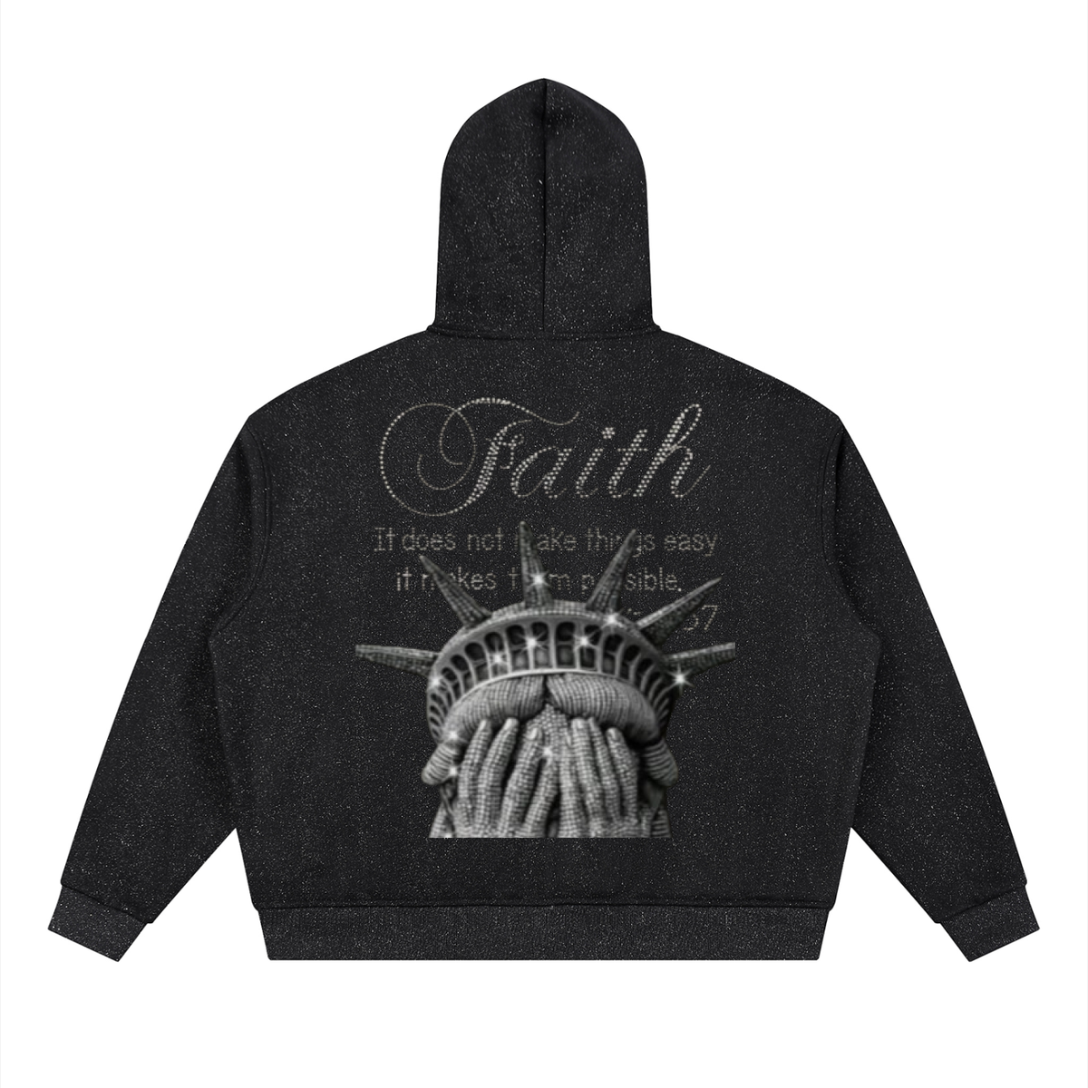 QAVREN Sparkles Boxy Hoodie