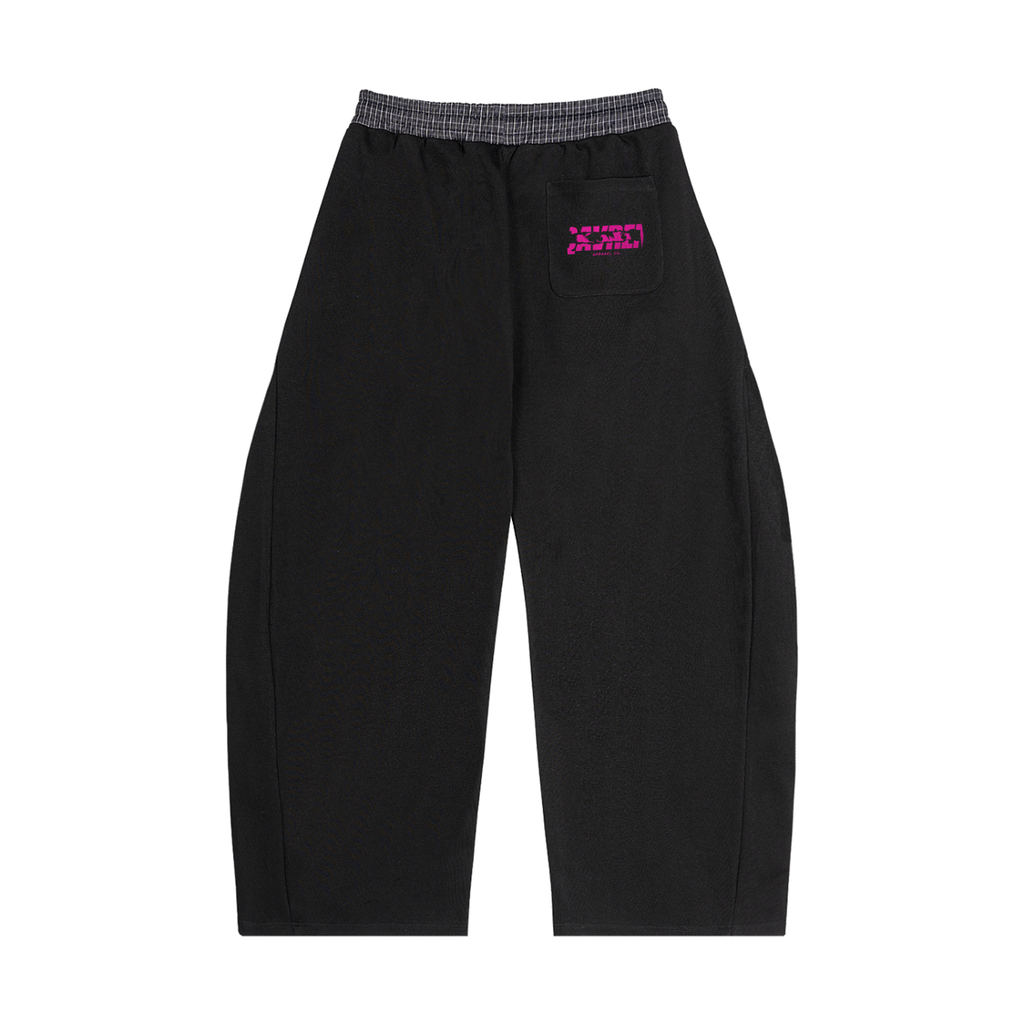 Plaid Waistband Barrel Sweatpants