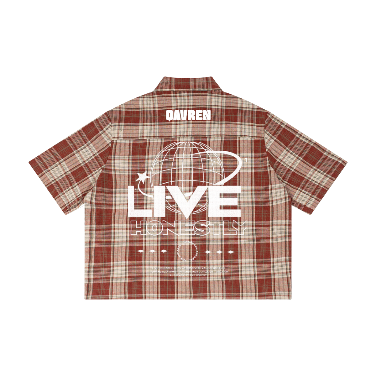 Unisex Plaid Boxy button-up polo