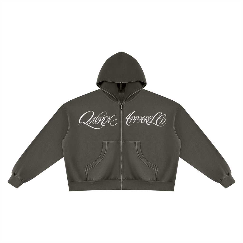 QAVREN zip up hoodie