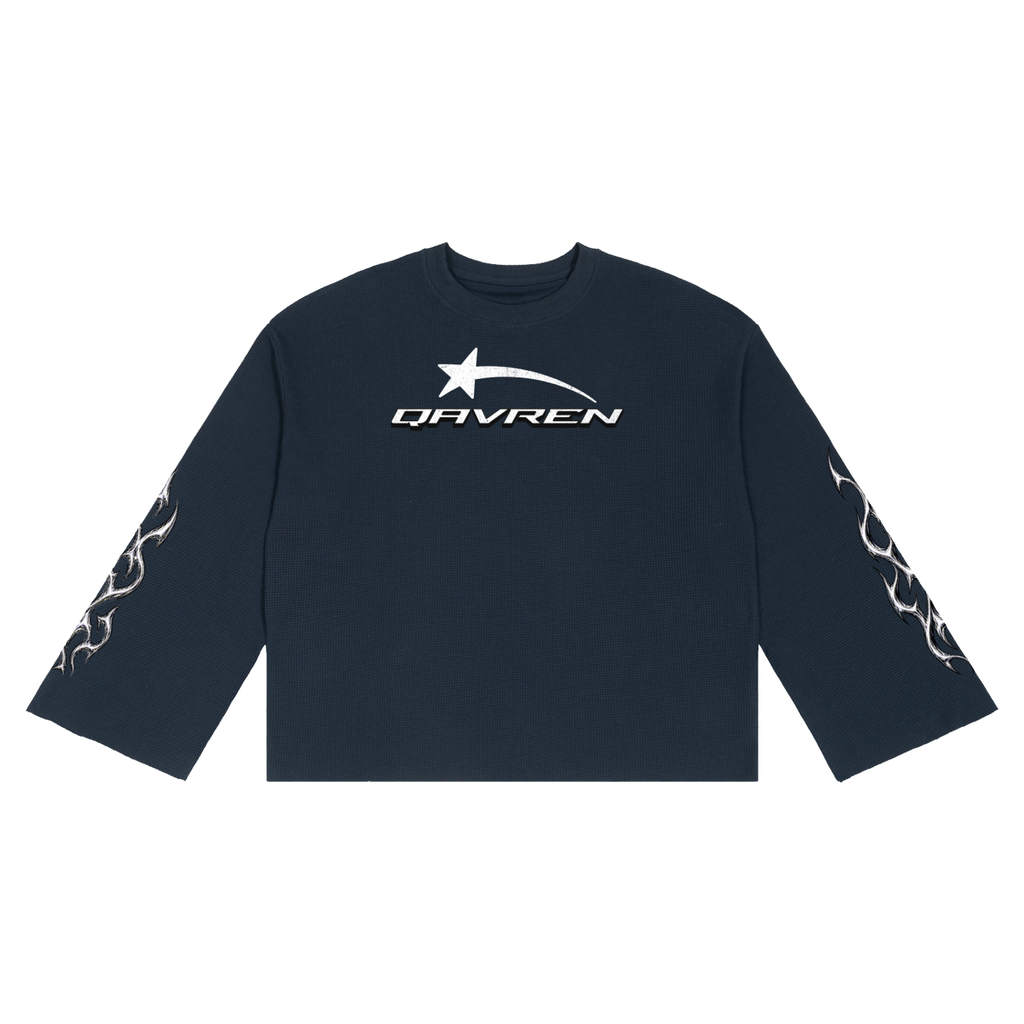 QAVREN waffle longsleeve tee