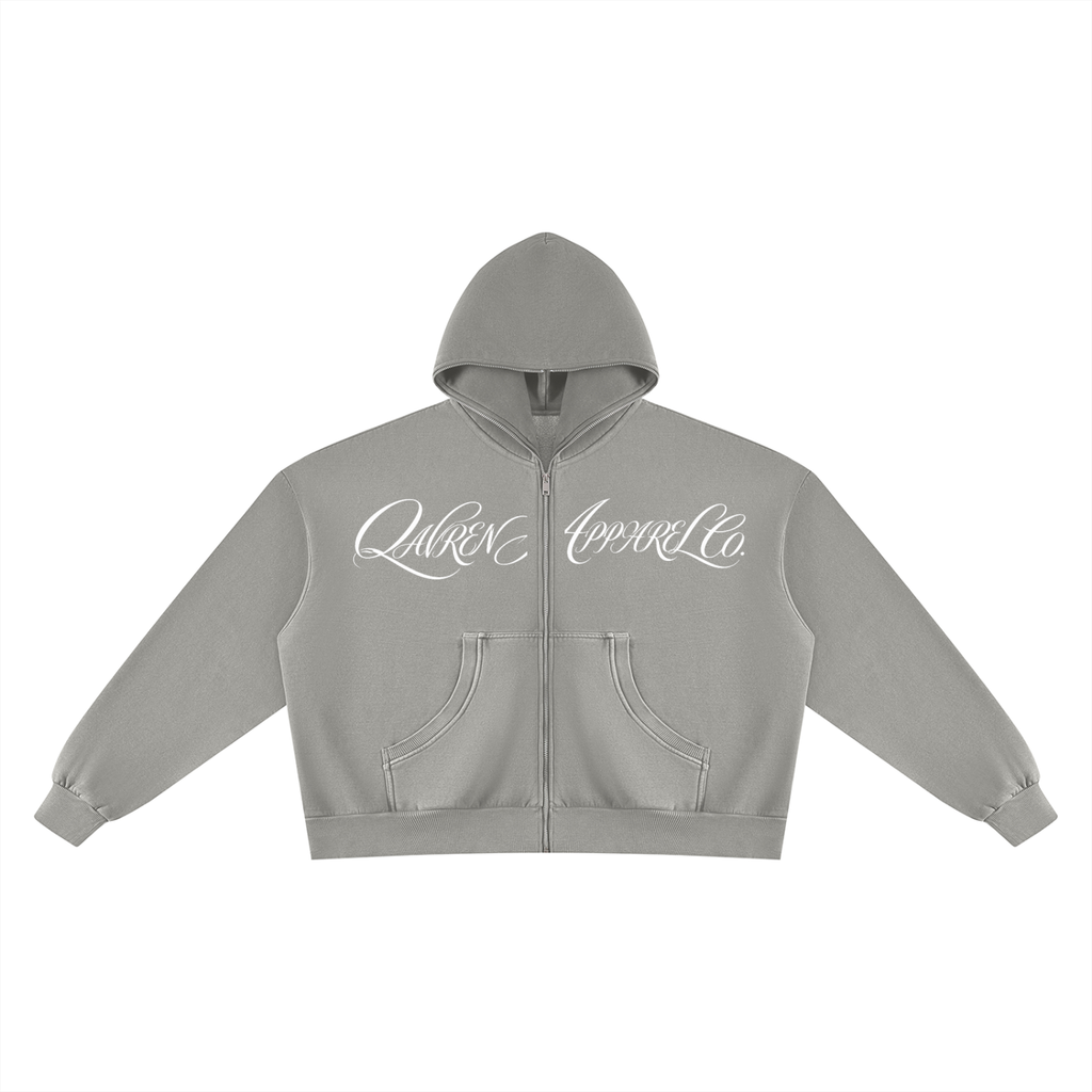 QAVREN zip up hoodie