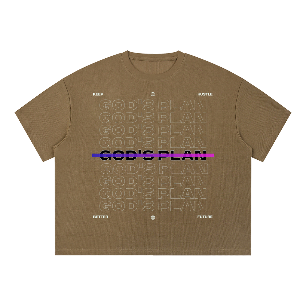 QAVREN Waffle Boxy T-Shirt