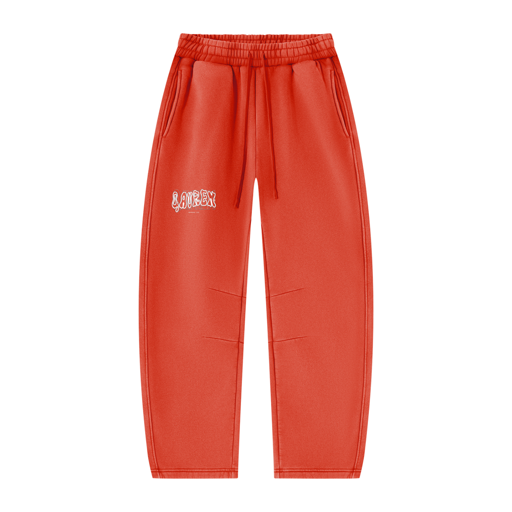 Unisex Vintage Wash Barrel Leg Fleece Sweatpants