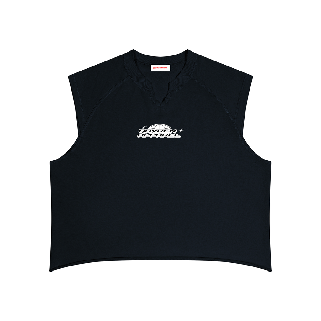 QAVREN boxy muscle shirt