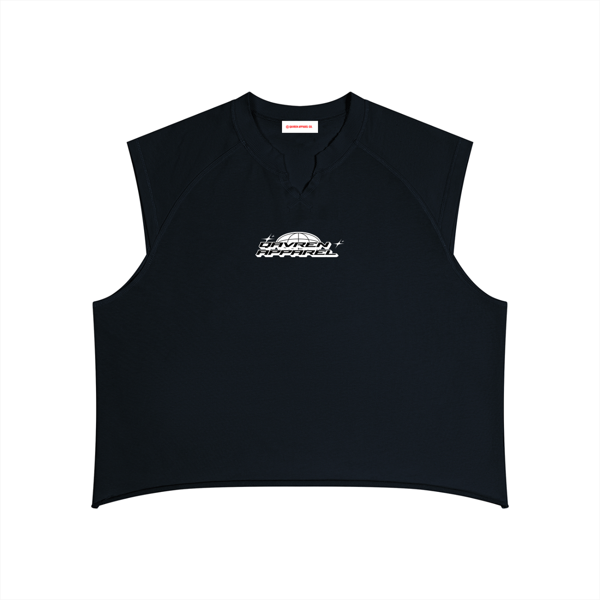 QAVREN boxy muscle shirt