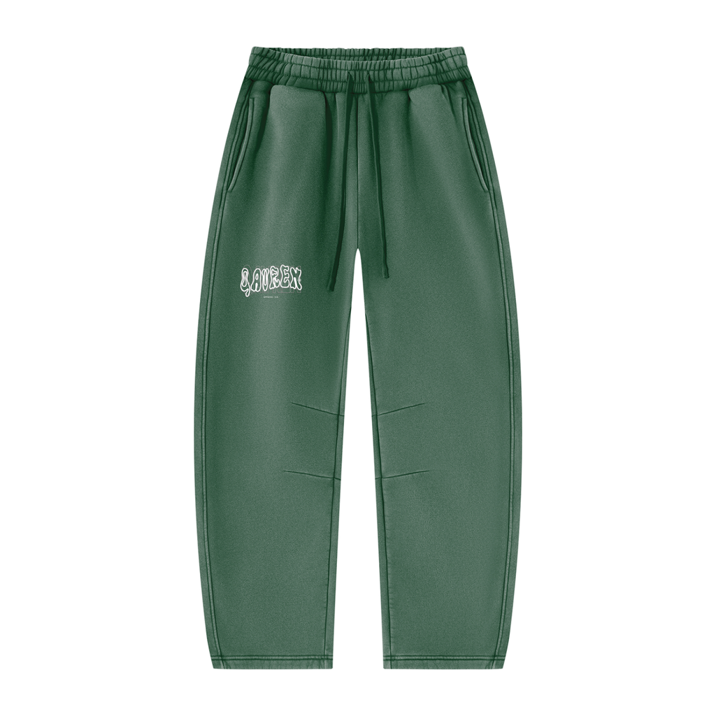 Unisex Vintage Wash Barrel Leg Fleece Sweatpants