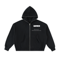 Fleeced Full-Zip Boxy Hoodie