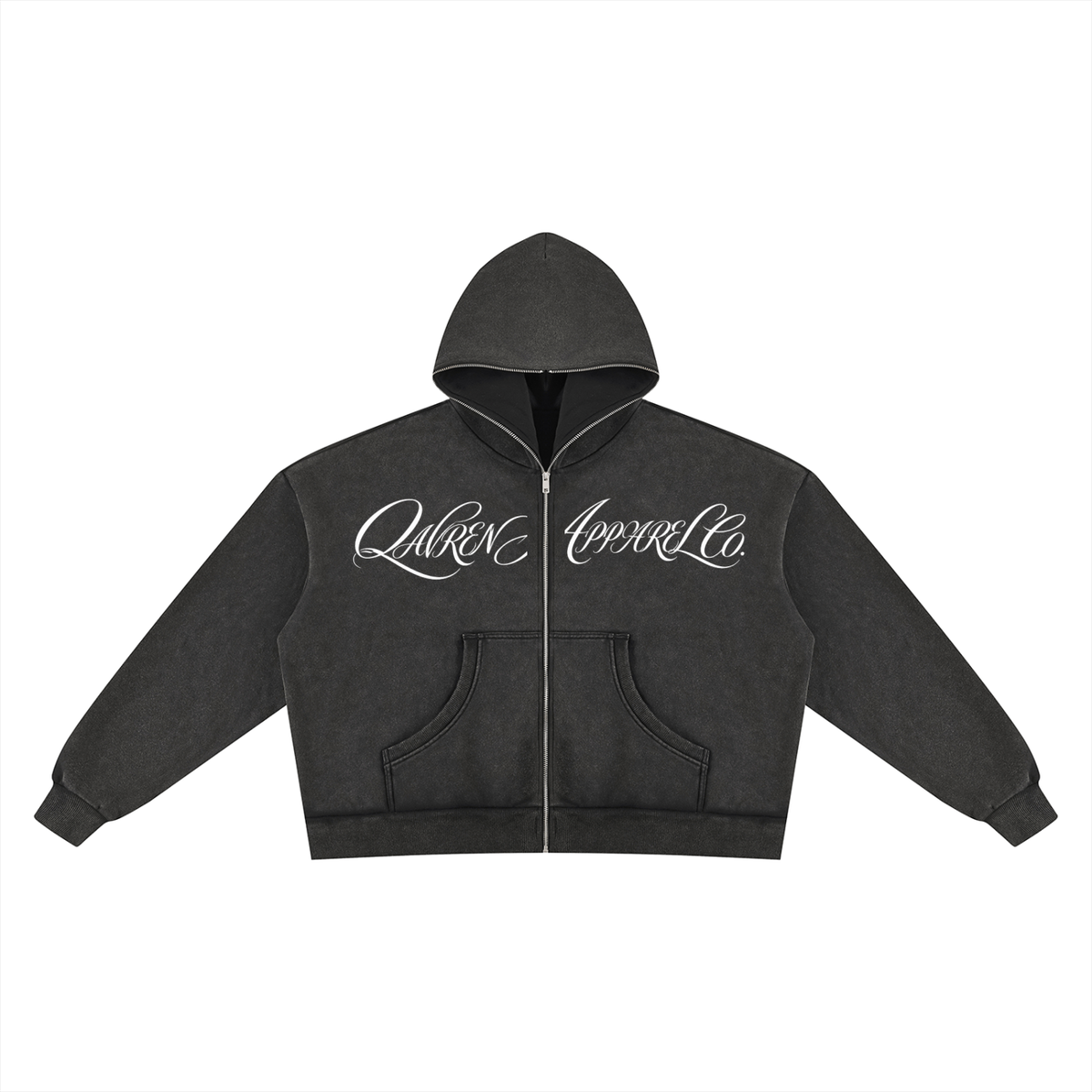 QAVREN zip up hoodie