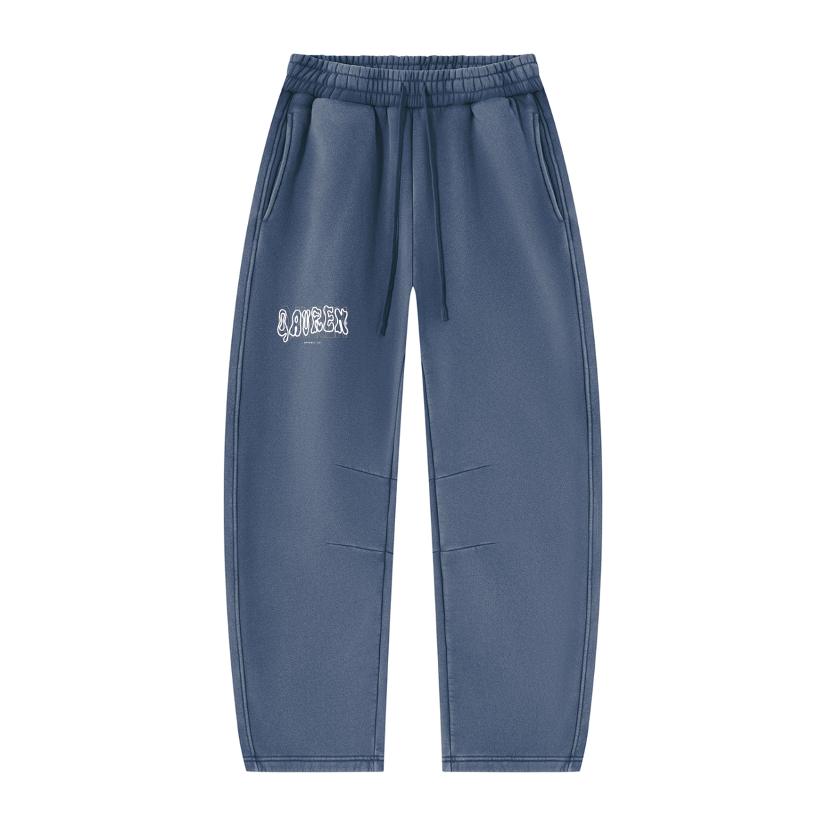Unisex Vintage Wash Barrel Leg Fleece Sweatpants