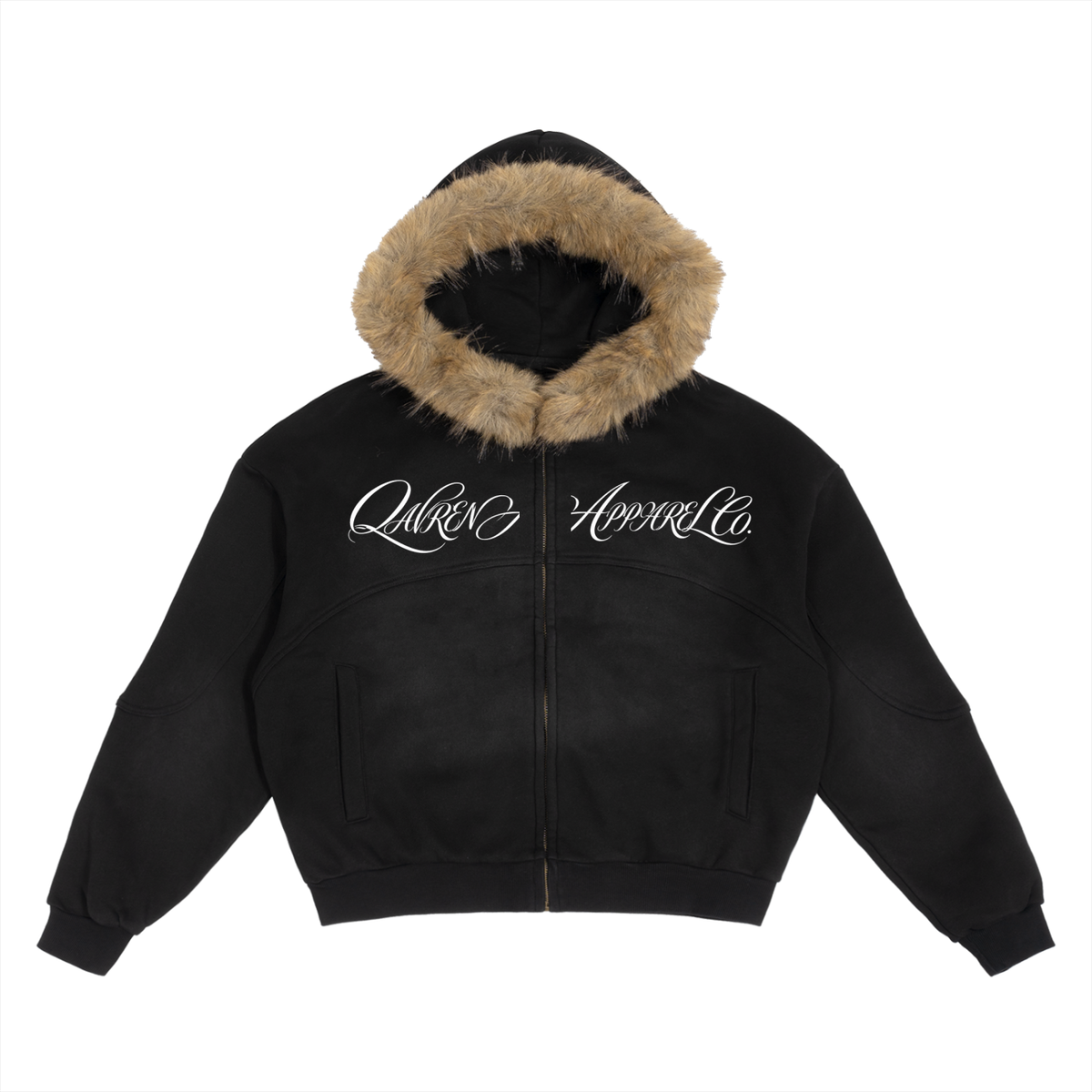 Qavren fur hood Zip-up