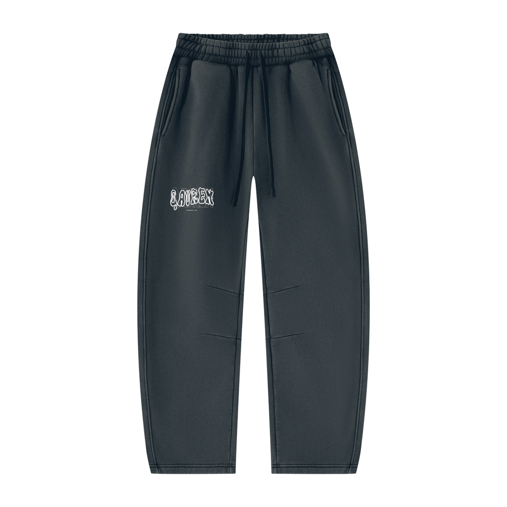 Unisex Vintage Wash Barrel Leg Fleece Sweatpants