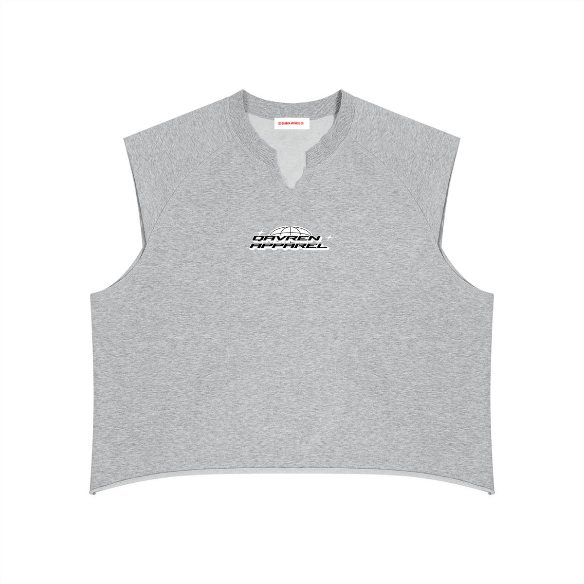 QAVREN boxy muscle shirt