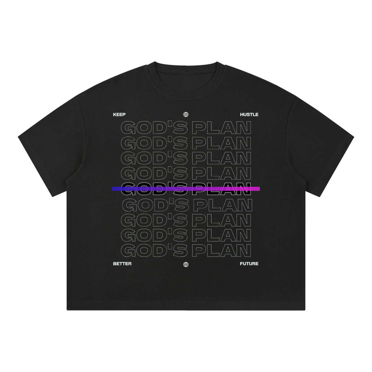 QAVREN Waffle Boxy T-Shirt