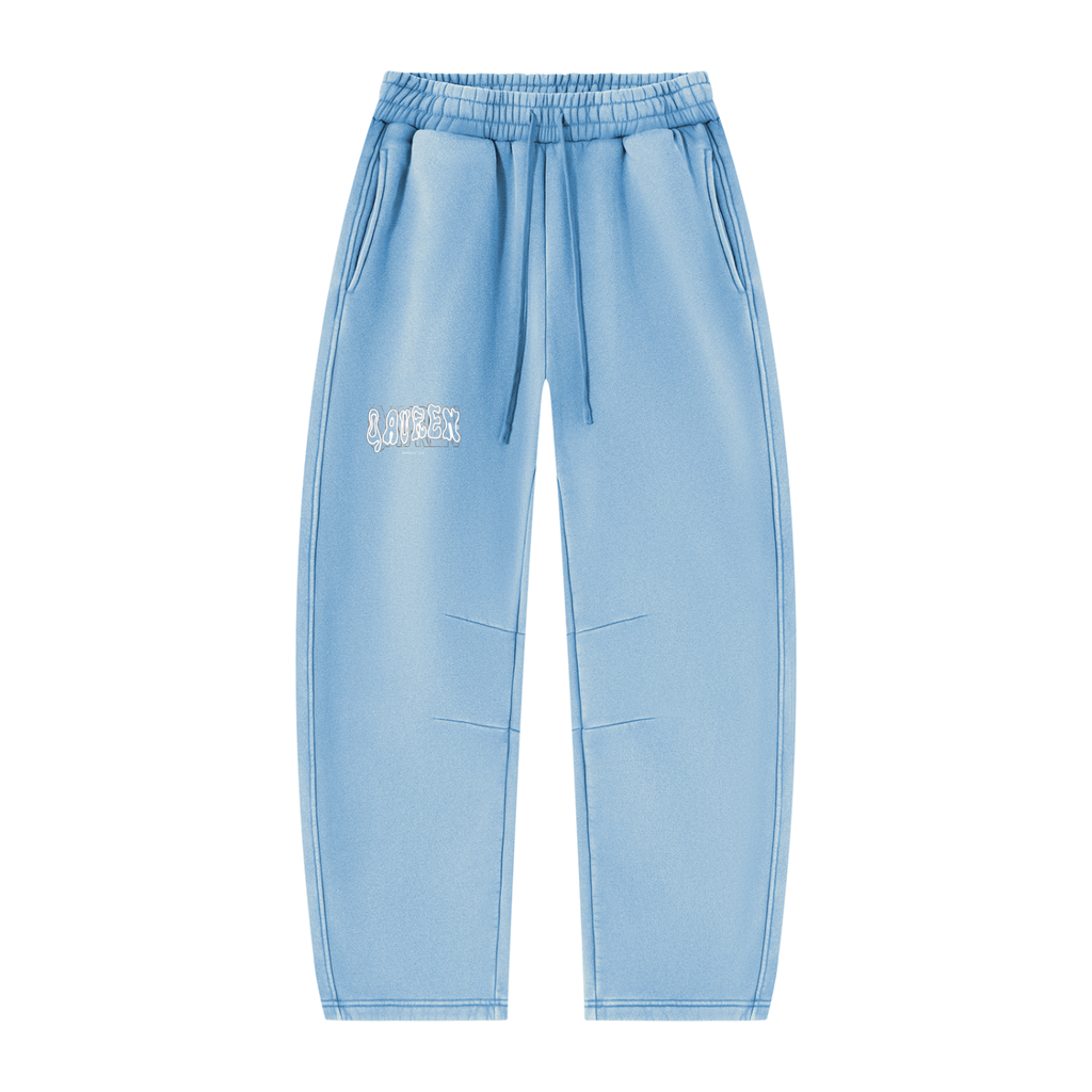 Unisex Vintage Wash Barrel Leg Fleece Sweatpants